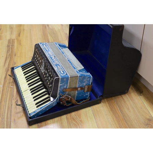 306 - A cased Bernadi piano accordion