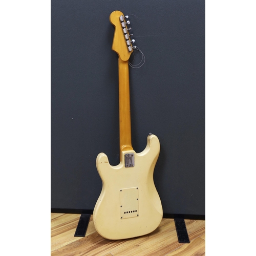 308 - A Marlin Slammer electric guitar with maple neck, together with a flight case