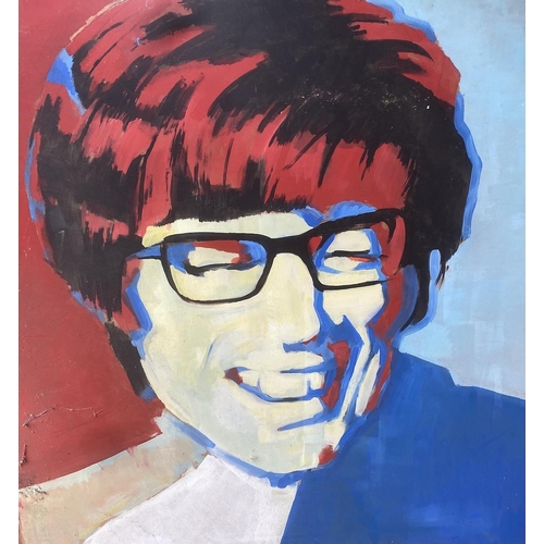 4 - After Warhol, oil on board, Austin Powers, width 244cm, height 122cm