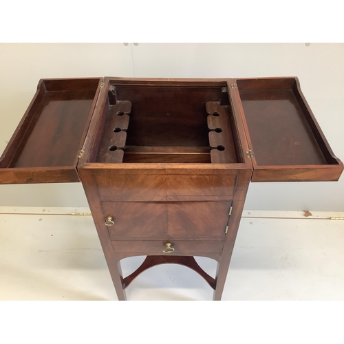 50 - A George III mahogany enclosed washstand, width 40cm, depth 40cm, height 89cm