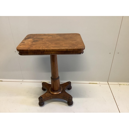 1120 - A William IV rectangular rosewood occasional table, width 54cm, depth 39cm, height 72cm