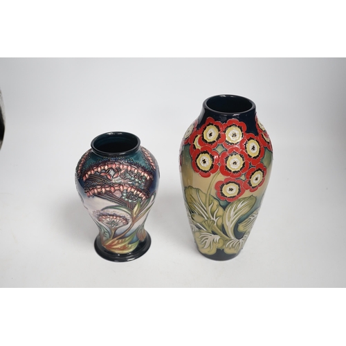 1330 - A Moorcroft gypsy vase designed by Rachel Bishop and a Collector's Club floral vase, limited editi... 