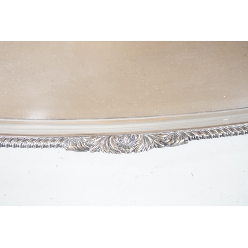 1344 - A Victorian electroplate two handled tray, 71cm