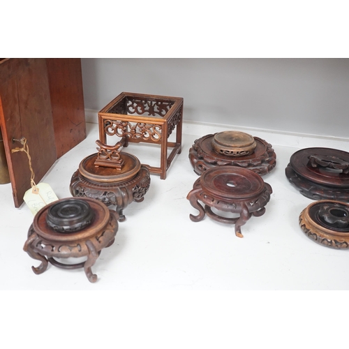 1350 - A quantity of Chinese hardwood stands (28)