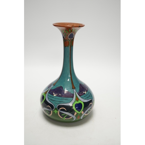 1397 - A Foley Intarsio vase, numbered 3543, 22cm