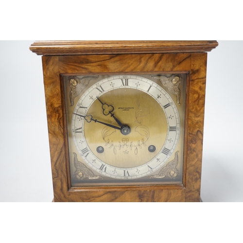 1403 - An Elliott mantel clock, the dial inscribed Arthur Saunders, London, 31cm high