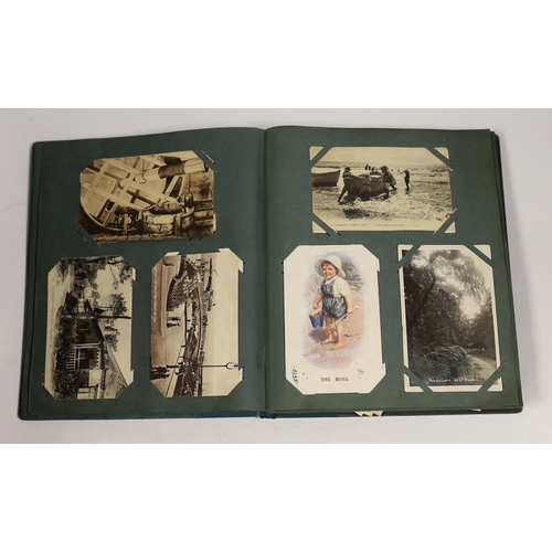 1502 - A postcard album containing Edwardian and later postcards relating to Bonzo, Attwell etc