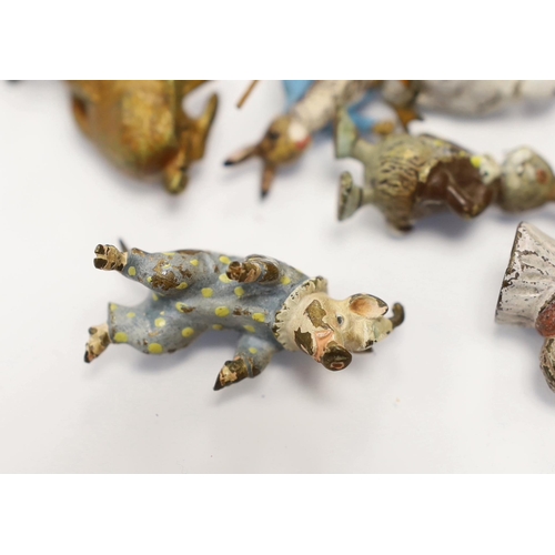 1556 - Fifteen cold painted bronze animals, mostly Beatrix Potter characters