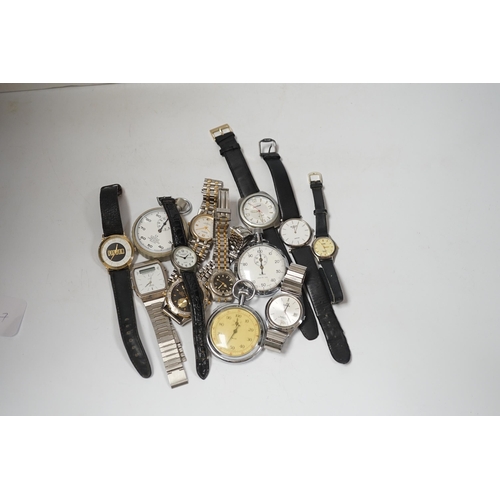 1927 - A quantity of assorted gentleman's and lady's mainly modern wrist watches including Astron Solar, Ro... 