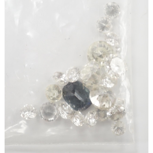 1958 - Twenty one unmounted cut diamonds, the four largest stones with an approximate total weight of 2.30c... 