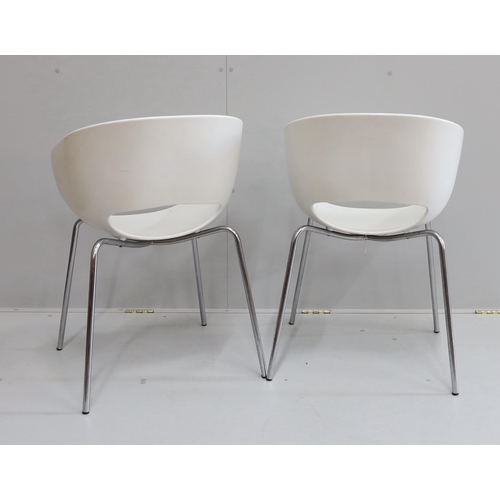 1035 - A pair of Italian Sistesi chairs, width 52cm, depth 45cm, height 82cm