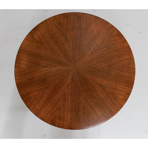 1055 - A Kubus circular coffee table by Soren Georg Jensen, 1970's, diameter 78cm, height 43cm