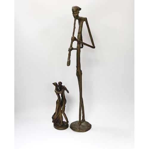 Bernard Kim (b.1942). A bronze sculpture of a dancing couple