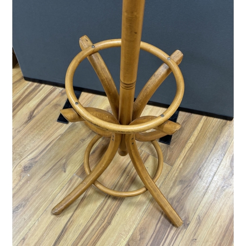 118 - A beech bentwood coat and stick stand, height 186cm