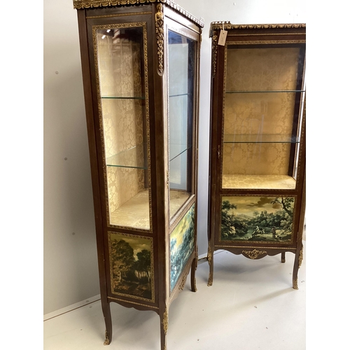 143 - A pair of H & L Epstein Ltd  Vernis Martin style gilt metal mounted vitrines, width 60cm, depth 32cm... 