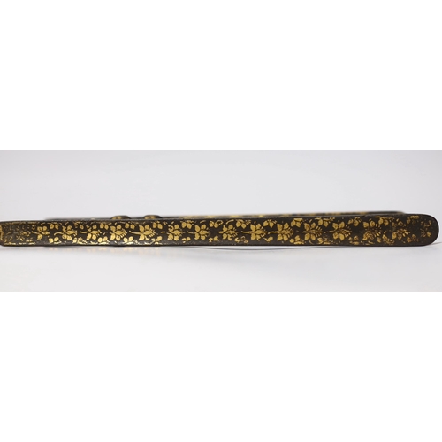 273 - An Indian Katar with gilt decorated grip, blade 28cm