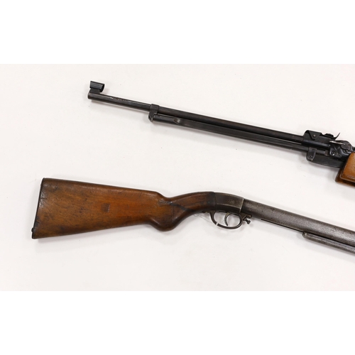 282 - A Relum .22 under lever air rifle and Diana 177 break action air rile (2)