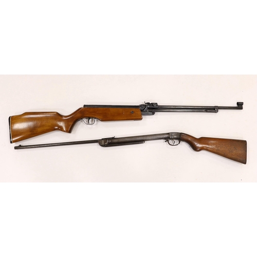 282 - A Relum .22 under lever air rifle and Diana 177 break action air rile (2)