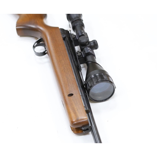 283 - A BSA .22 break action air rifle, fitted with a Simmons sight, together with a wool lined case... 