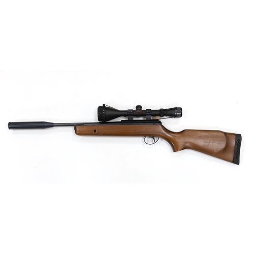 283 - A BSA .22 break action air rifle, fitted with a Simmons sight, together with a wool lined case... 