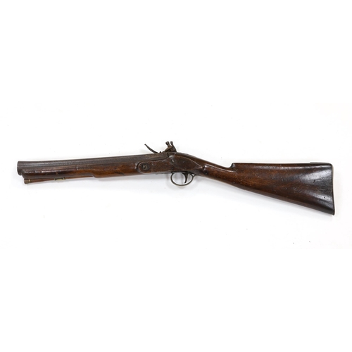 285 - A flintlock blunderbuss fitted with a regulation British military service lock, stamped with tower a... 