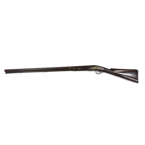 286 - A mid 19th century percussion sporting gun, engraved J.J. Leonard, barrel 81.5cm