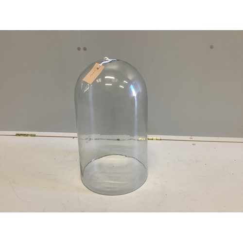 3 - A glass display dome, height 45cm