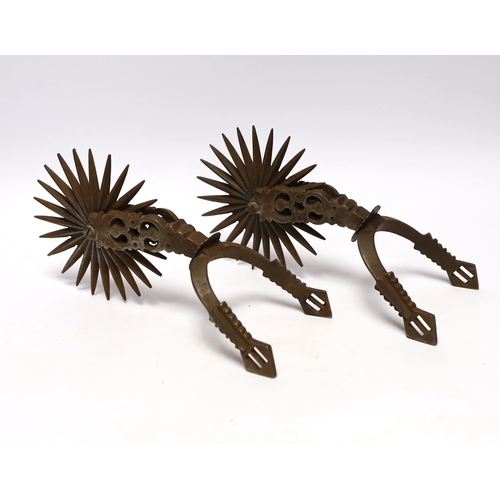 303 - A pair of 19th century South American rowel spurs