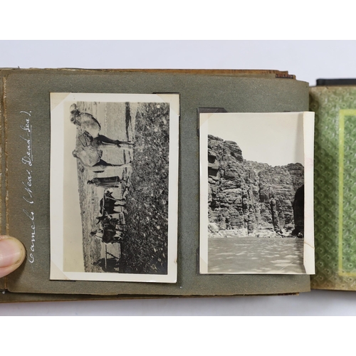 328 - Two photographs albums; an album of early 20th century Middle Eastern travel photographs, together w... 