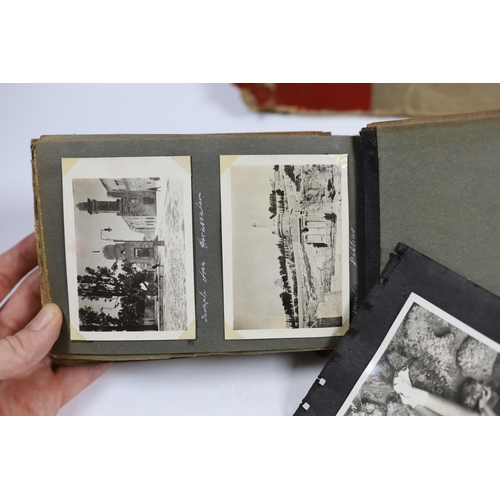 328 - Two photographs albums; an album of early 20th century Middle Eastern travel photographs, together w... 