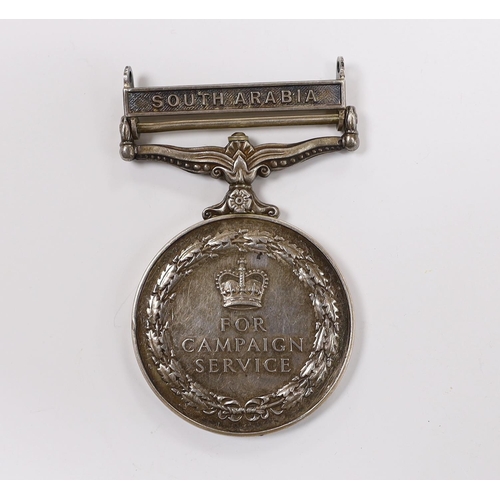 337 - An Elizabeth II South Arabia campaign medal to Spr. T. Reeves, R.E., missing ribbon