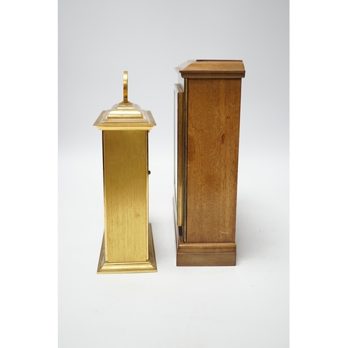 375 - Two modern timepieces, Elliot and Roulet, tallest 23.5cm