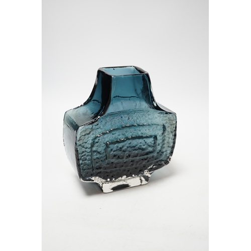 386 - A Whitefriars TV vase in indigo, 18cm