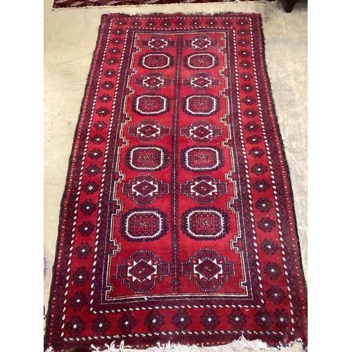 41 - A Bokhara rug and a Belouch runner larger 250cm x 156cm.