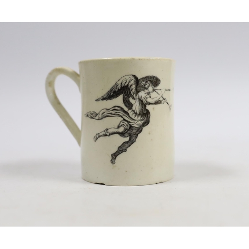 524 - A Worcester King of Prussia small mug c.1770, 6cm high