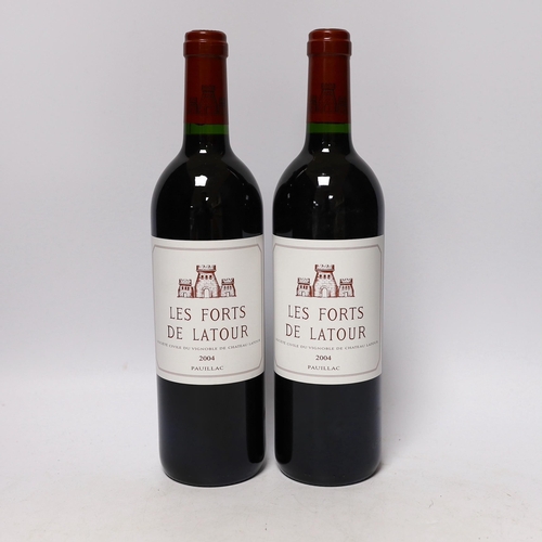 575 - Two bottles of Les Forts De Latour red wine, 2004