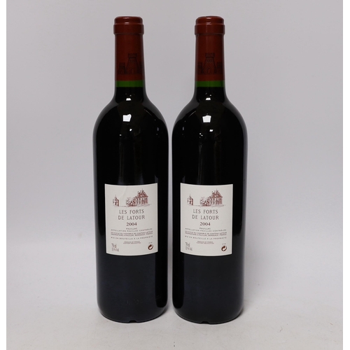 575 - Two bottles of Les Forts De Latour red wine, 2004