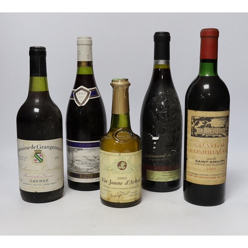 578 - A bottle of Nuits Saint-Georges 1990 red wine, a bottle of Chateau Fombrauge, Saint-Emilion Grand Cr... 