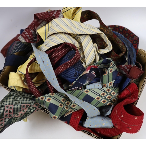 599 - A collection of vintage and later silk ties, some designer including Jaeger, Pierre Cardin, Yves Sai... 