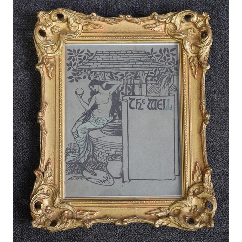 694 - Follower of Walter Crane RWS (1845-1915), ink and watercolour on grey paper, frontispiece for The We... 