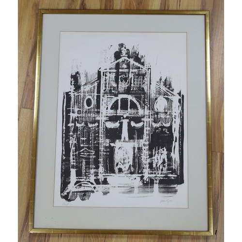 733 - John Piper (1903-1992), proof lithograph, 'San Moise, Venice', signed in pencil, various details ver... 