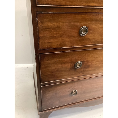 1047 - A Regency mahogany five drawer chest, width 104cm, depth 51cm, height 107cm