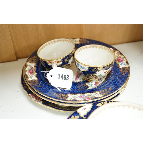 1255 - A Booths early 20th century blue scale part teaset (18)