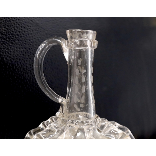 1265 - An 18th century Dutch engraved glass decanter, 24cm high