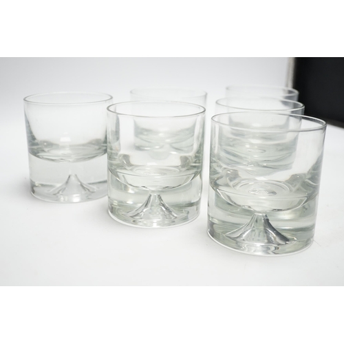 1276 - A set of six plain crystal glass tumblers