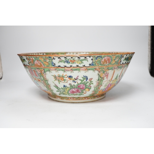 1280 - A 19th century Chinese famille rose bowl, diameter 34cm