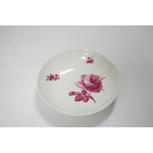 1282 - A 19th century Meissen plate and a late 18th century Meissen tea bowl and associated saucer, plate 2... 