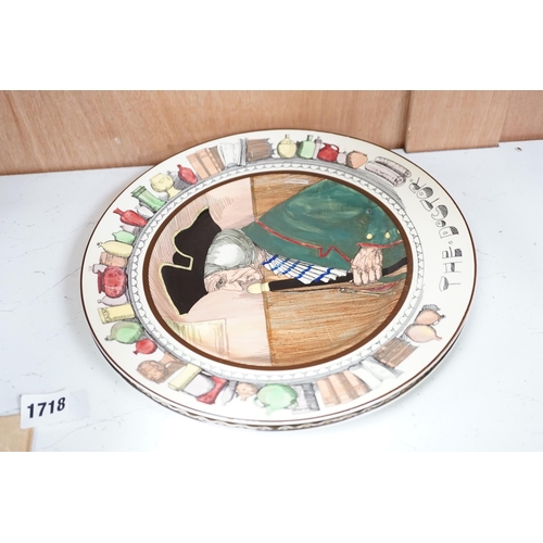 1288 - Eight Doulton series wall plates, approximately 26cm diameter