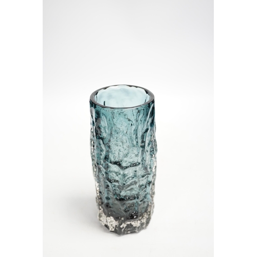 1334 - A Whitefriars Bark vase in indigo, 19cm high