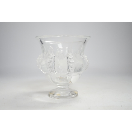 1336 - A Lalique glass vase, engraved on base, 12.5cm high